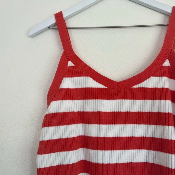 Universal Thread Red and White Striped Tank Top - Picture 2 of 4